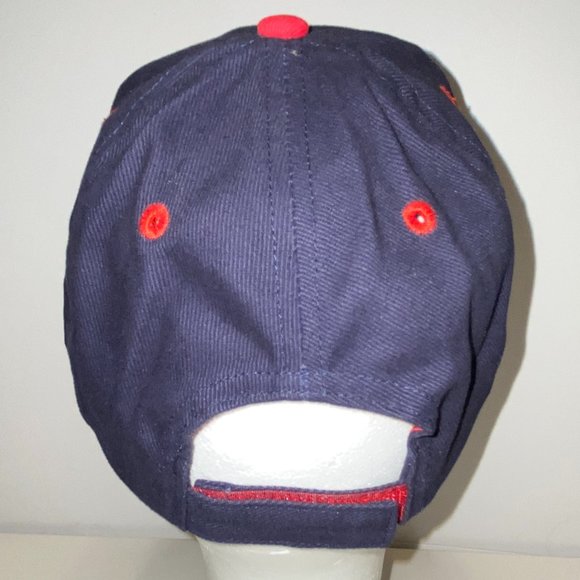 Adult NEW Embroidered Las Vegas Baseball Cap Navy Blue Red Adjustable - Picture 5 of 5